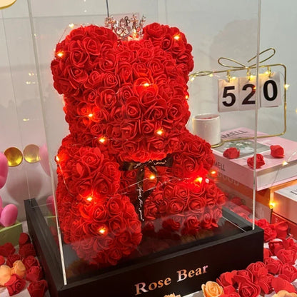 Ours en peluche de roses éternelles pour occasions romantiques