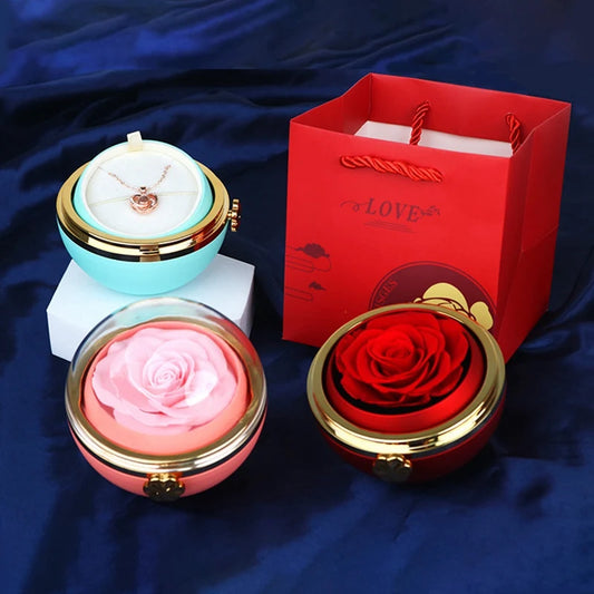 Eternal Rose Rotating Gift Box - Boîte à bijoux avec rose éternelle