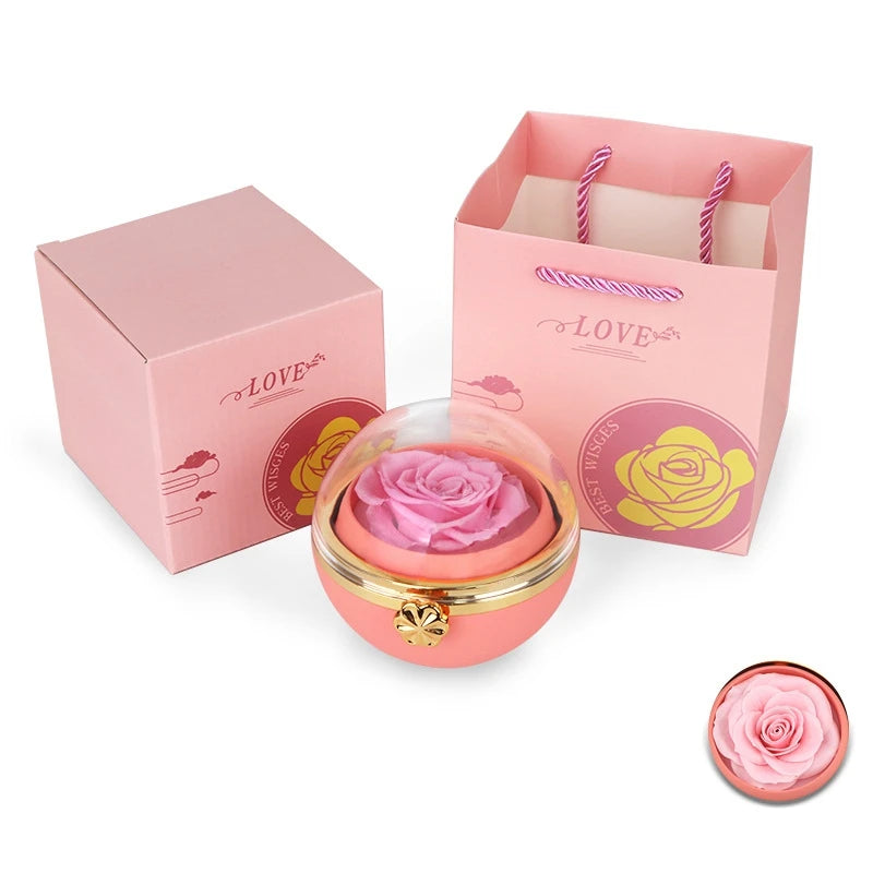 Eternal Rose Rotating Gift Box - Boîte à bijoux avec rose éternelle