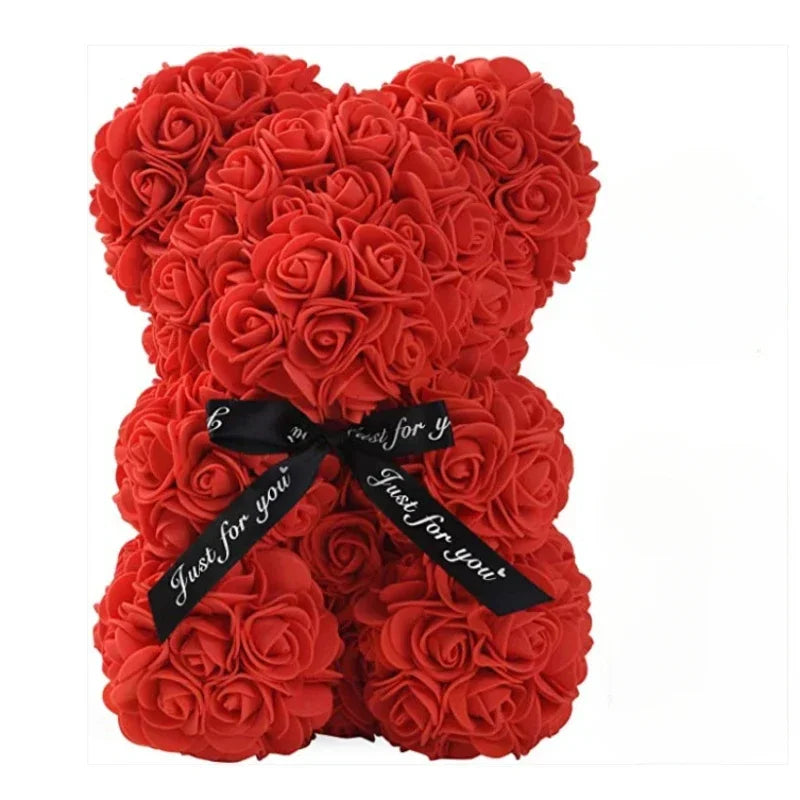 Ours en peluche de roses éternelles pour occasions romantiques